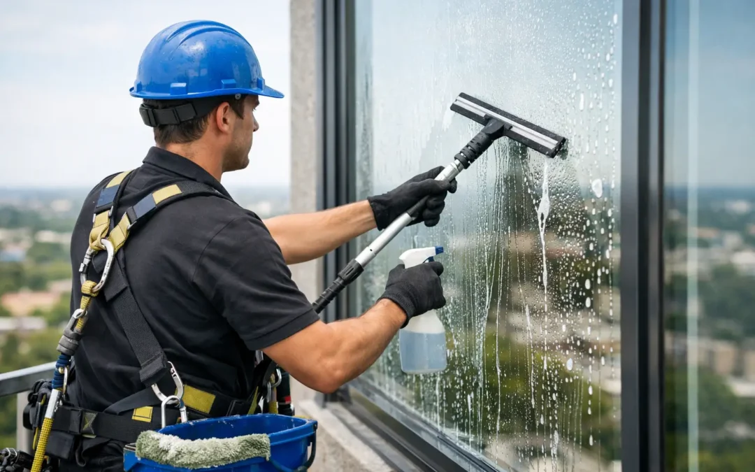 How to Clean High Windows Safely and Clearly