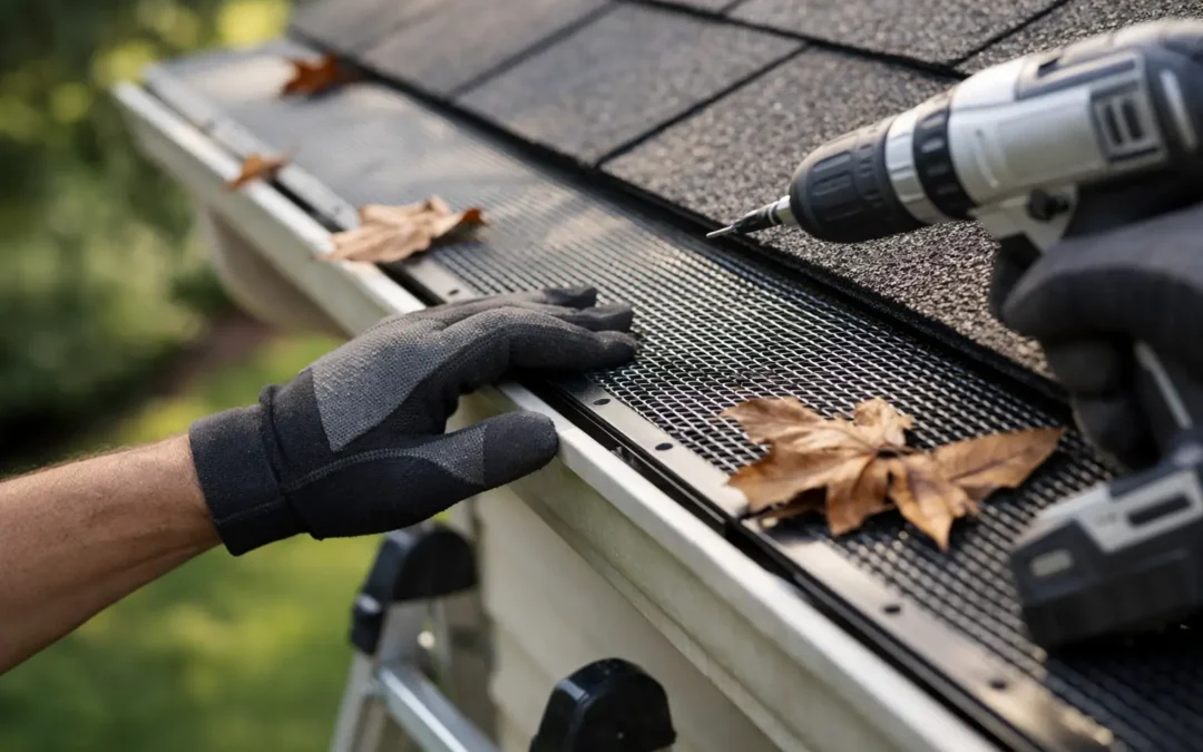 Leaf Protection Installation for Cleaner Gutters